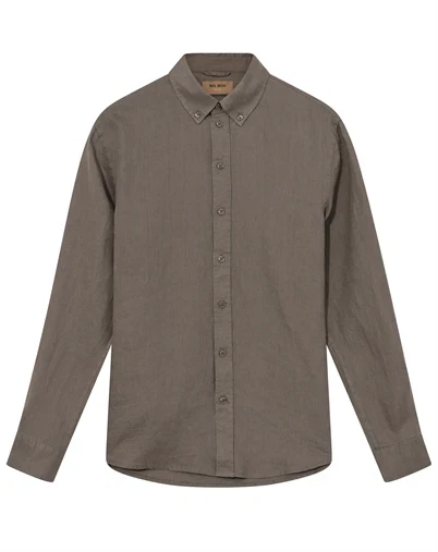 Mos Mosh Gallery - MMGTheo Linen Skjorte - Toasted Coconut